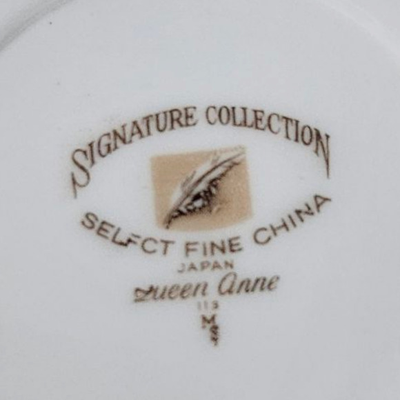 Queen Anne Signature Collection Japan Saucer Gold Trim Select Fine China - Picture 3 of 3